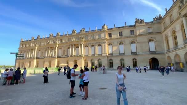 Versailles Castle Its Gardens Popular Landmark Tourists Paris Paris France — Stock Video