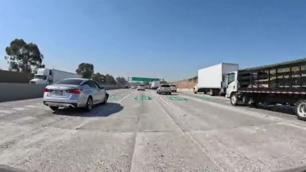 Pov Drive Autopista Los Ángeles Los Ángeles Estados Unidos Octubre — Vídeo de stock