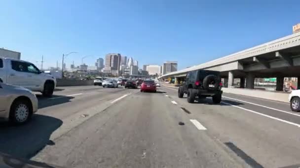 Pov Drive Freeway Los Angeles Los Angeles Usa October 2023 — Stock Video