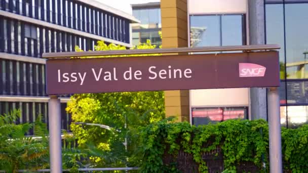 Železniční Stanice Issy Val Seine Paříži Paříž Francie Září 2023 — Stock video