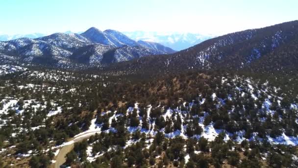 Сніг Увінчаний Гірським Рандом Каліфорнії Вигляд Повітря — стокове відео