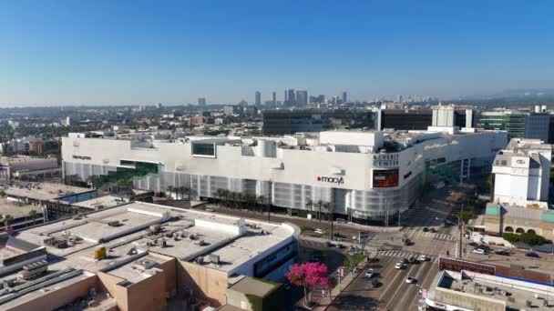 西好莱坞贝弗利中心航景 洛杉矶无人机画面 Los Angeles 2023年11月5日 — 图库视频影像
