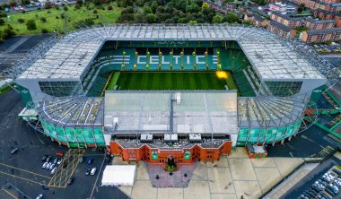 FC Celtic Glasgow Celtic Stadyumu - hava manzaralı - GLASGOW, SCOTLAND UK - 4 Ekim 2022