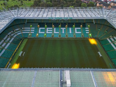 FC Celtic Glasgow Celtic Stadyumu - hava manzaralı - GLASGOW, SCOTLAND UK - 4 Ekim 2022