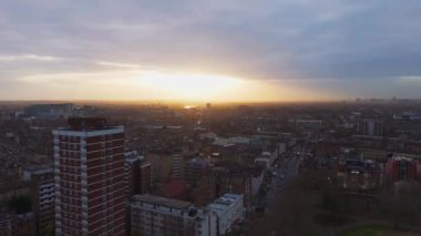 Londra hava görüntüsünde inanılmaz bir gün batımı - İHA fotoğrafçılığı