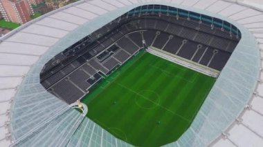 Tottenham Hotspur 'un futbol stadyumunun yukarıdan aşağı manzarası - LONDON, BİRLİK KINGDOM - 12 Aralık 2023