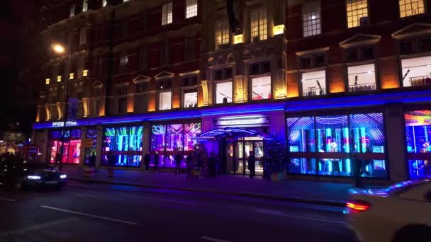 Harvey Nichols Store London Knightsbridge Londýn Spojené Království Prosince 2023 — Stock video