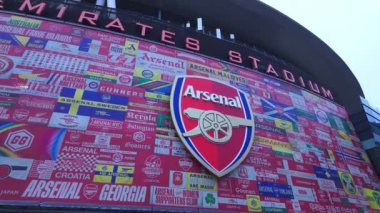 Emirates Stadyumu 'ndaki Arsenal London futbol kulübü - LONDON, UNITED KINGDOM - 12 Aralık 2023