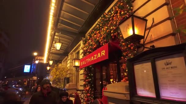 Londra Covent Garden Daki Ünlü Balthazar Restoranı London Rli Kingdom — Stok video