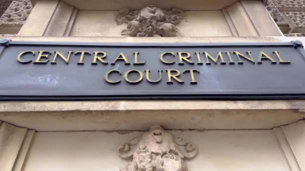 Zentraler Strafgerichtshof London Old Bailey London Vereinigtes Königreich Dezember 2023 — Stockvideo