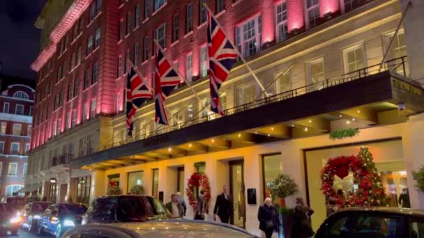 London May Fair Hotel London Förenade Kungariket December 2023 — Stockvideo