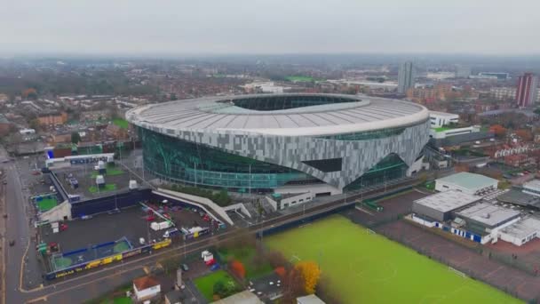 Αεροφωτογραφία Του Σταδίου Tottenham Hotspur Και Του Λονδίνου London Ηνωμενο — Αρχείο Βίντεο