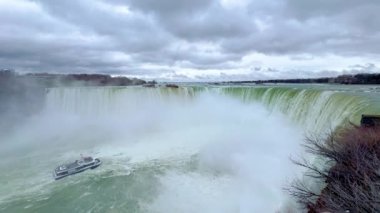 Kanada 'da Niagara Şelalesi' nin beyaz açılı çekimi - seyahat fotoğrafçılığı Kanada