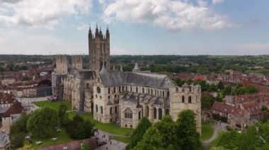 Birleşik Krallık 'ta Canterbury Katedrali' nde uçuş - hava aracı fotoğrafçılığı