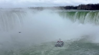 Kanada 'da Niagara Şelalesi' nin beyaz açılı çekimi - seyahat fotoğrafçılığı Kanada