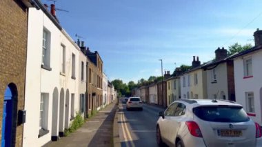 Canterbury İkametgâhı 'ndaki güzel sokak manzarası - CANTERBURY, İngiltere Birleşik KINGDOM - 25 Mayıs 2024