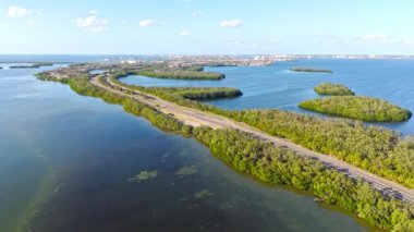 St Petersburg Clearwater Florida 'daki Fort De Soto Parkı - hava manzarası