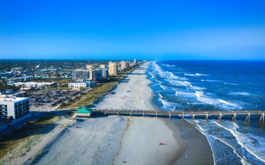 Jacksonville Sahili Florida JAX Plajı - hava manzaralı