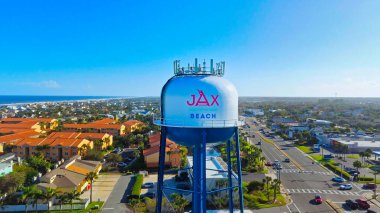 Jax Beach Water Tower at Jacksonville Flordia - JACKSONVILLE, FLORIDA USA - OCTOBER 29, 2024 clipart