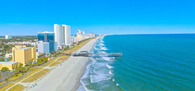 Myrtle Sahili Güney Carolina hava manzarası - MYRTLE BEACH, GÜNEY CAROLINA ABD - 27 Ekim 2024