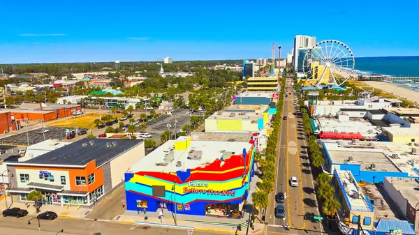 Myrtle Sahili Güney Carolina hava manzarası - MYRTLE BEACH, GÜNEY CAROLINA ABD - 27 Ekim 2024