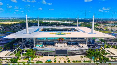 Hard Rock Stadyumu Miami hava manzarası - Miami Yunuslarının evi - MIAMI, ABD - 3 Kasım 2024