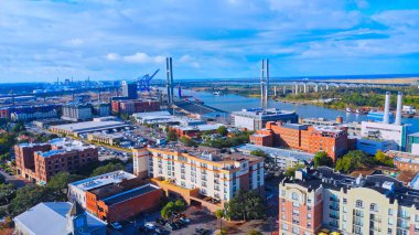 Savannah Georgia 'nın tarihi bölgesi - SAVANNAH, GEORGIA ABD - 28 Ekim 2024