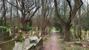 Londra Mezarlığı En eski mezarlıklar - Londra, Birleşik KINGDOM - 20 ARALIK 2024