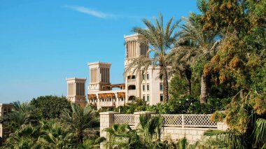 DUBAI, BİRLİK ARAB EMIRATES, BAE - 20 Kasım 2017: Hotel Jumeirah Al Qasr Madinat, otelin güzel manzarası, Yüksek kalite fotoğraf