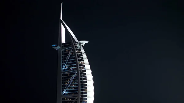 Dubai United Arab Emirates Uae November 2017 Natten Kan Ljusen — Stockfoto