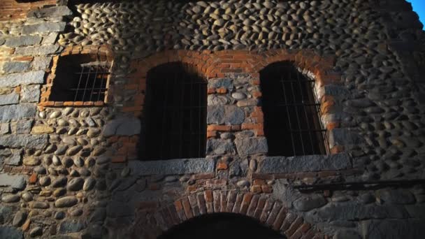 Festung Touristischer Ort Antike Festung Turm Freilichtmuseum Italienisches Schloss Antike — Stockvideo