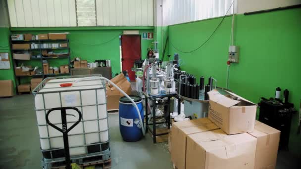 Cossato Włochy Lipiec 2023 Fabryka Stare Wyposażenie Zakładów Chemicznych — Wideo stockowe
