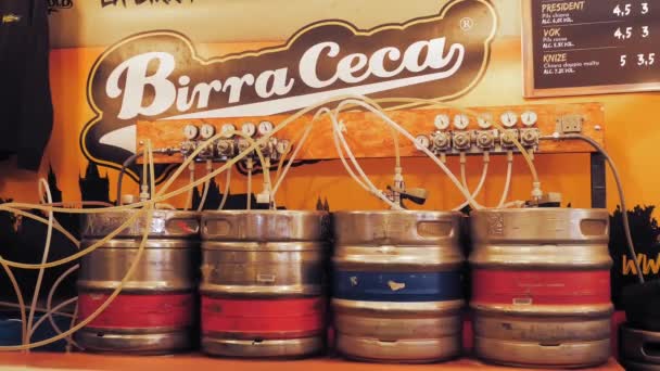 Beer Indicators Craft Beer Kegs Beer Tap Oktoberfest Draft Beer — Stock Video