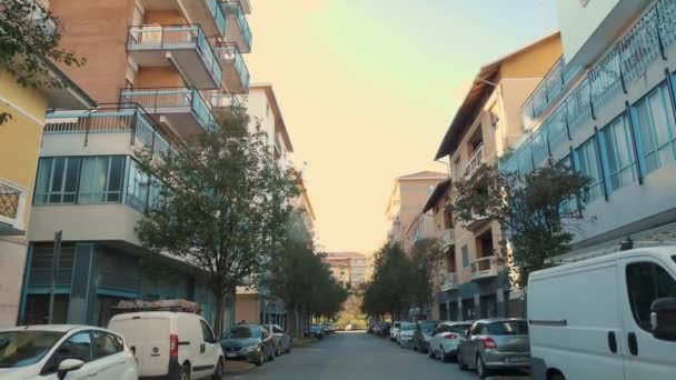 Cossato Itálie Listopadu 2023 Ulice Malém Tichém Italském Městečku Stranách — Stock video