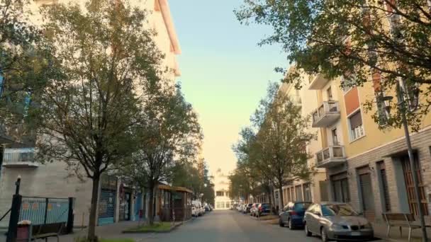 Cossato Talya Kasım 2023 Küçük Sessiz Bir Talyan Kasabasında Bir — Stok video