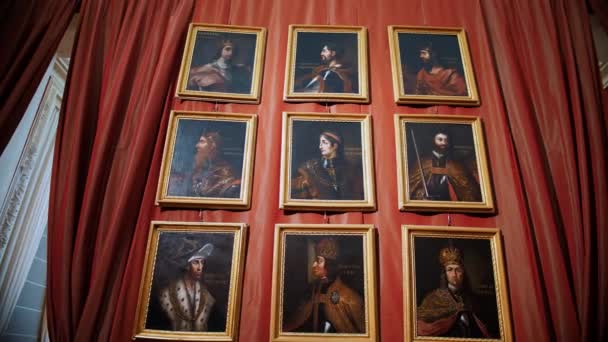 Wenaria Turyn Włochy Czerwca 2023 Wnętrze Pałacu Venaria Reale Venaria — Wideo stockowe