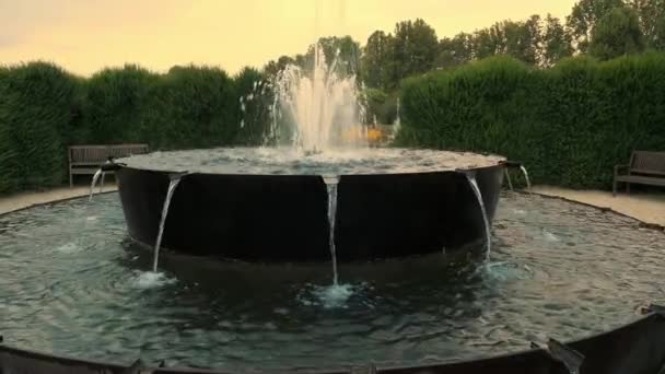 Una Gran Fuente Vista Del Parque Reggia Venaria Venaria Reale — Vídeo de stock