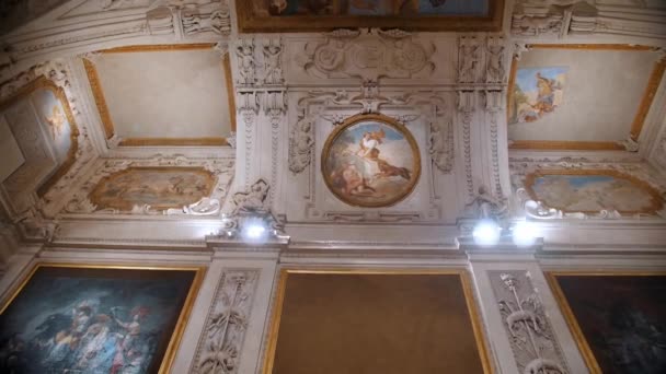 Venaria Turin Italië Juni 2023 Interieur Van Venaria Reale Palace — Stockvideo