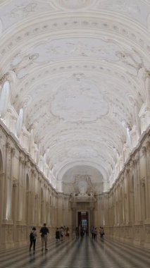 VENARIA, TURIN, ITALY, 11 Haziran 2023: Venaria Reale Sarayı 'nın İçi. - Evet. Yüksek kalite 4k görüntü