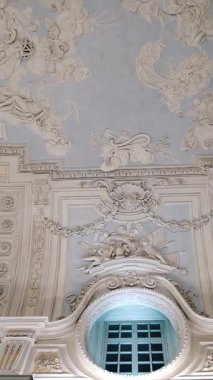 VENARIA, TURIN, ITALY, 11 Haziran 2023: Venaria Reale Sarayı 'nın İçi. - Evet. Yüksek kalite 4k görüntü