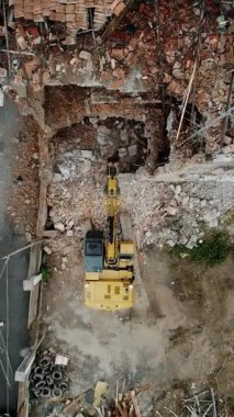 Kentsel Yıkım Alanındaki Kazı Alanının Hava Görüntüsü