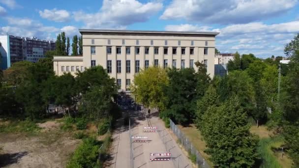 Menarik Dalam Rekaman Drone Klub Berghain Berlin Friedrichshain Musim Panas — Stok Video