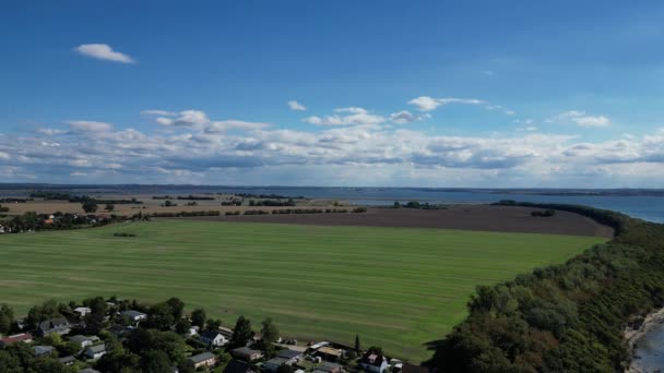 Přehled Panorama Dron Majáku Ostrovním Pólu Německo Letní Den Srpen2022 — Stock video