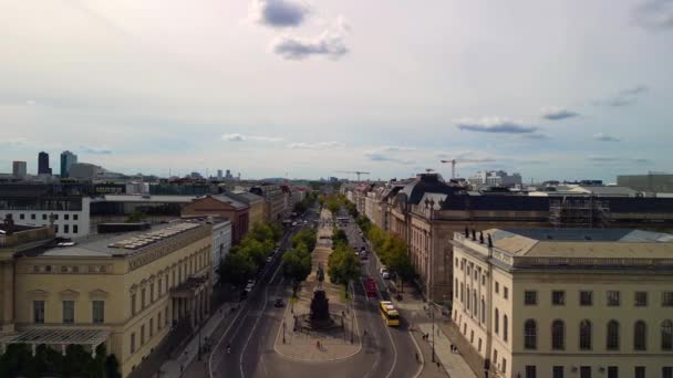Létat Tlačit Drone Univerzitě Pod Lípy Berlíně Německo Letní Den2022 — Stock video