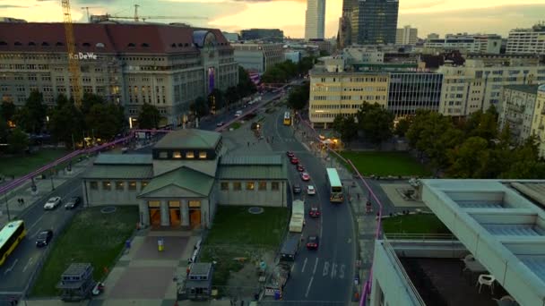 Zestrzelić Drona Kudamm Niemcy Letni Dzień 2022 Film Kinowy — Wideo stockowe