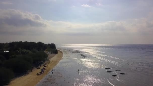 Отменить Панорамный Обзор Беспилотника Gili Air Indonesia Летом 2017 Года — стоковое видео
