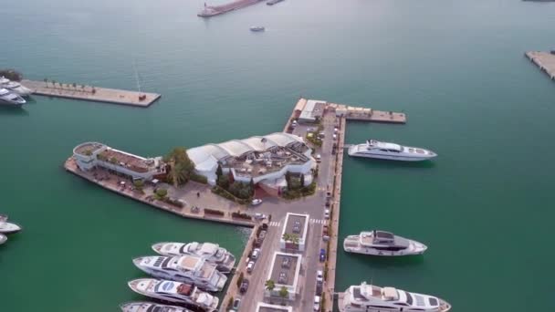 Porto Portuário Ilha Ibiza Outubro 2022 Cinemático — Vídeo de Stock