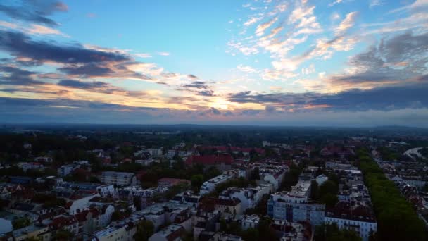 Panorama Panorama Drone Berlin Steglitz Dia Chuvoso Verão 2022 Cinemática — Vídeo de Stock