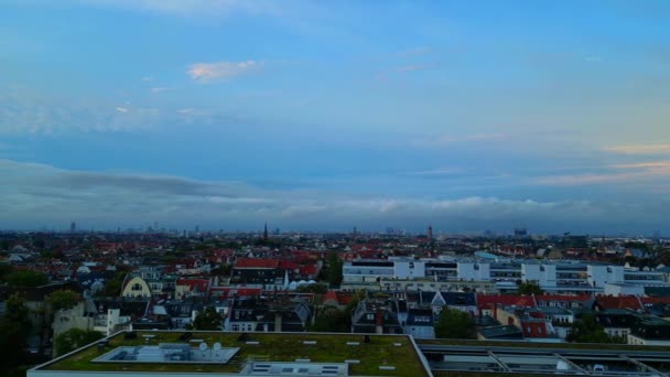 Přehled Panorama Dron Berlína Steglitze Deštivý Letní Den2022 Cinematic — Stock video