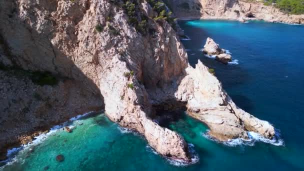 Ibiza Faro Punta Grossa 2022 Nyarán Cinematikus — Stock videók